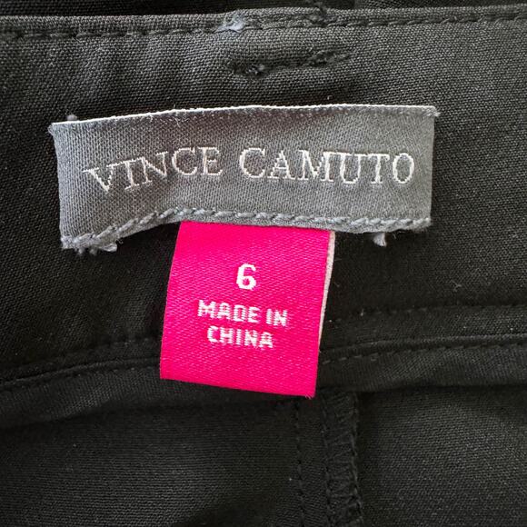 Vince Camuto Stretch Wide Leg Slim Trousers Pants Slacks Black Business Sz 6 NWT - Picture 7 of 11